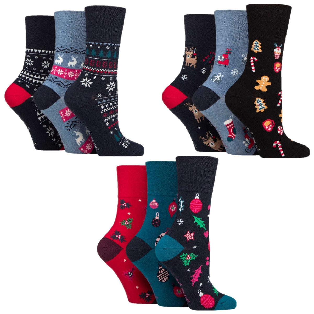 Offre spéciale 9 paires de chaussettes de Noël amusantes pour femmes