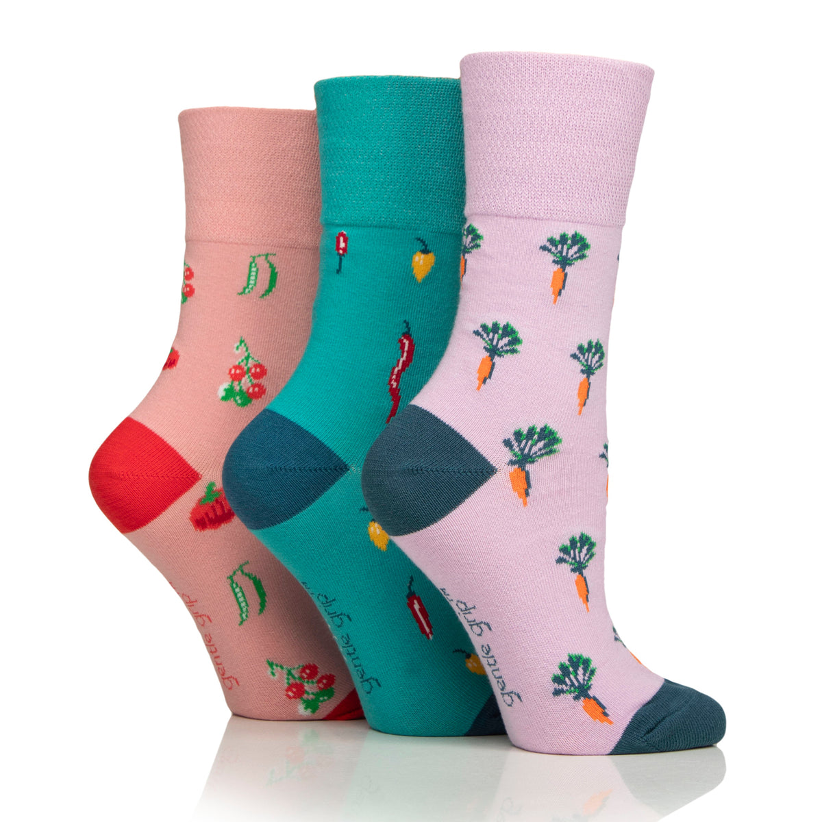 3 paires de chaussettes en coton RHS pour femme - Légumes
