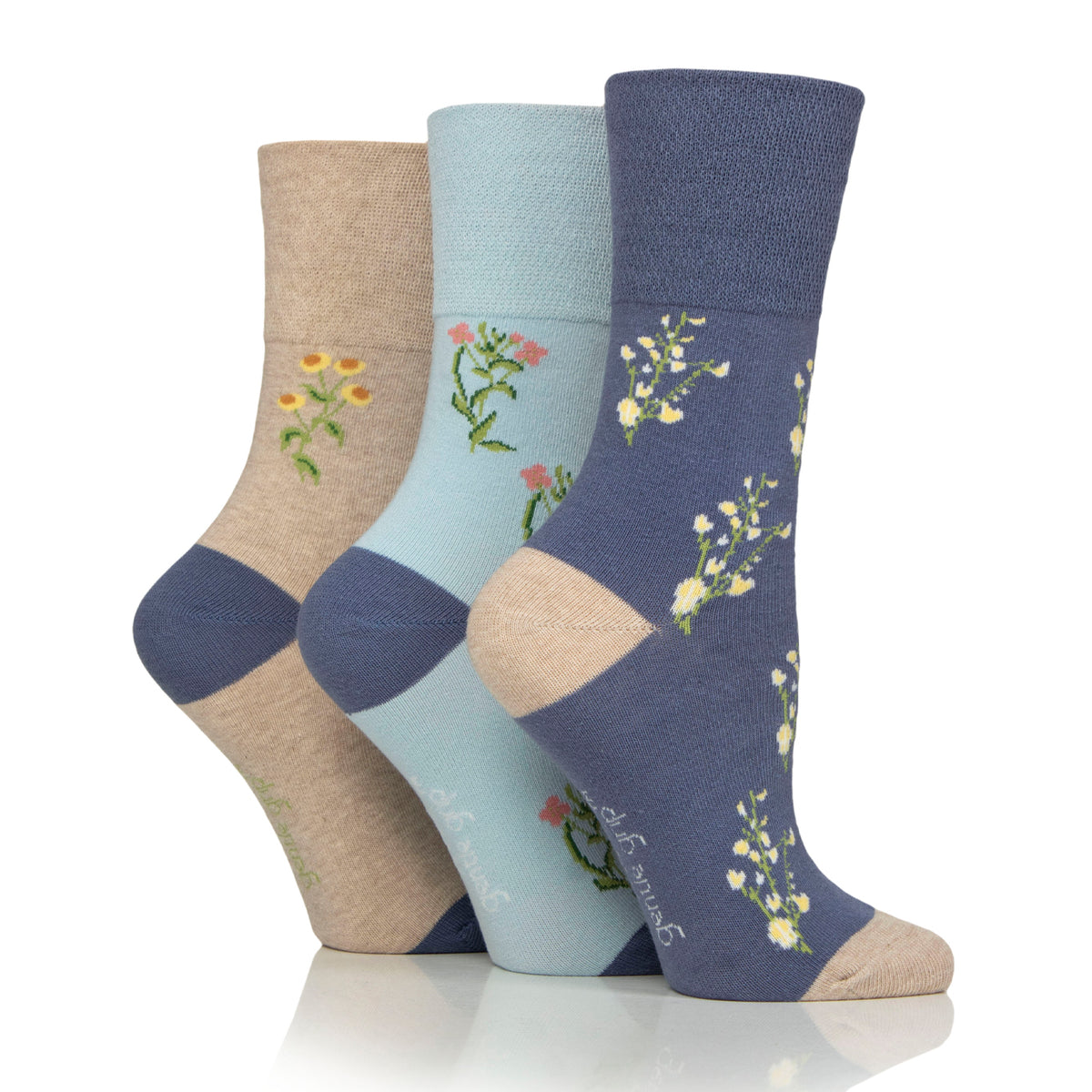 3 paires de chaussettes en coton RHS pour femme - Contraste floral