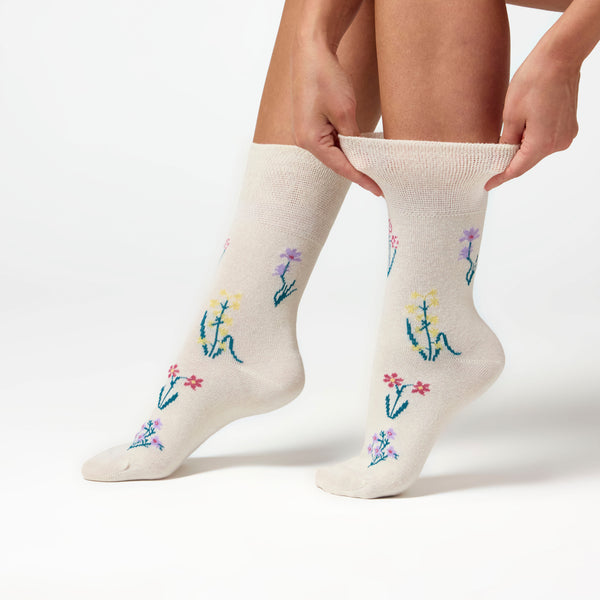 3 paires de chaussettes en coton RHS pour femme - Contraste floral