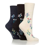 Charger l'image dans la galerie, 3 paires de chaussettes en coton RHS pour femme - Contraste floral
