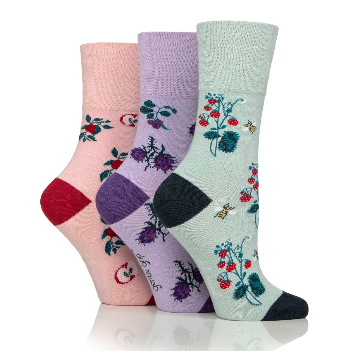3 paires de chaussettes en coton RHS pour femme - Contraste floral