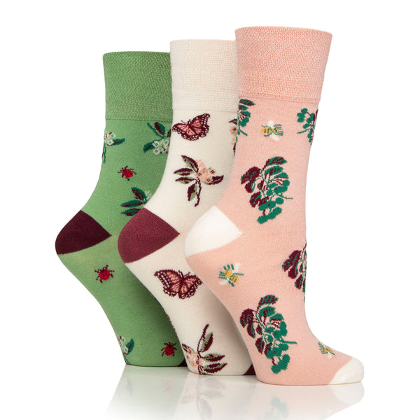 3 paires de chaussettes en coton RHS pour femme - Contraste floral