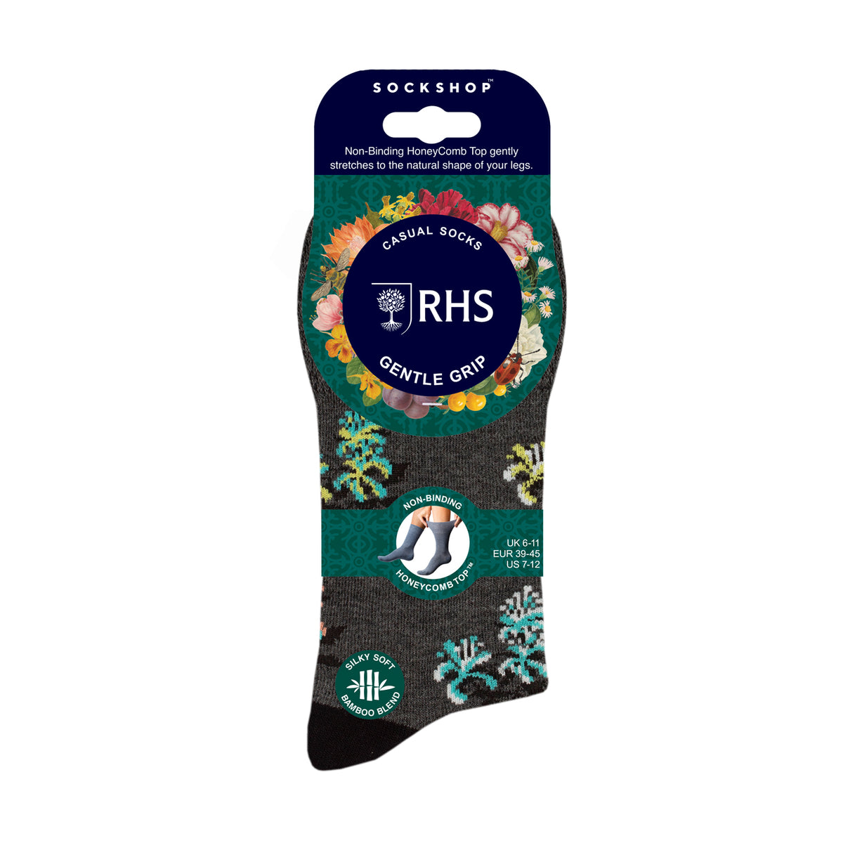 Lot de 3 paires de chaussettes en coton RHS pour homme – Insectes