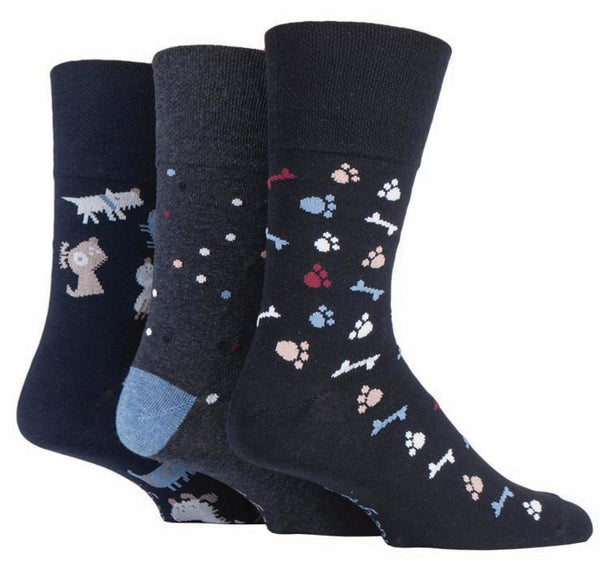 Lot de 3 paires de chaussettes amusantes en coton pour homme - Team Dog