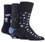 Charger l'image dans la galerie, Lot de 3 paires de chaussettes amusantes en coton pour homme - Team Dog

