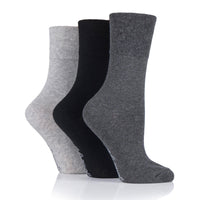 3 paires de chaussettes en coton pour enfants - Noir/Gris