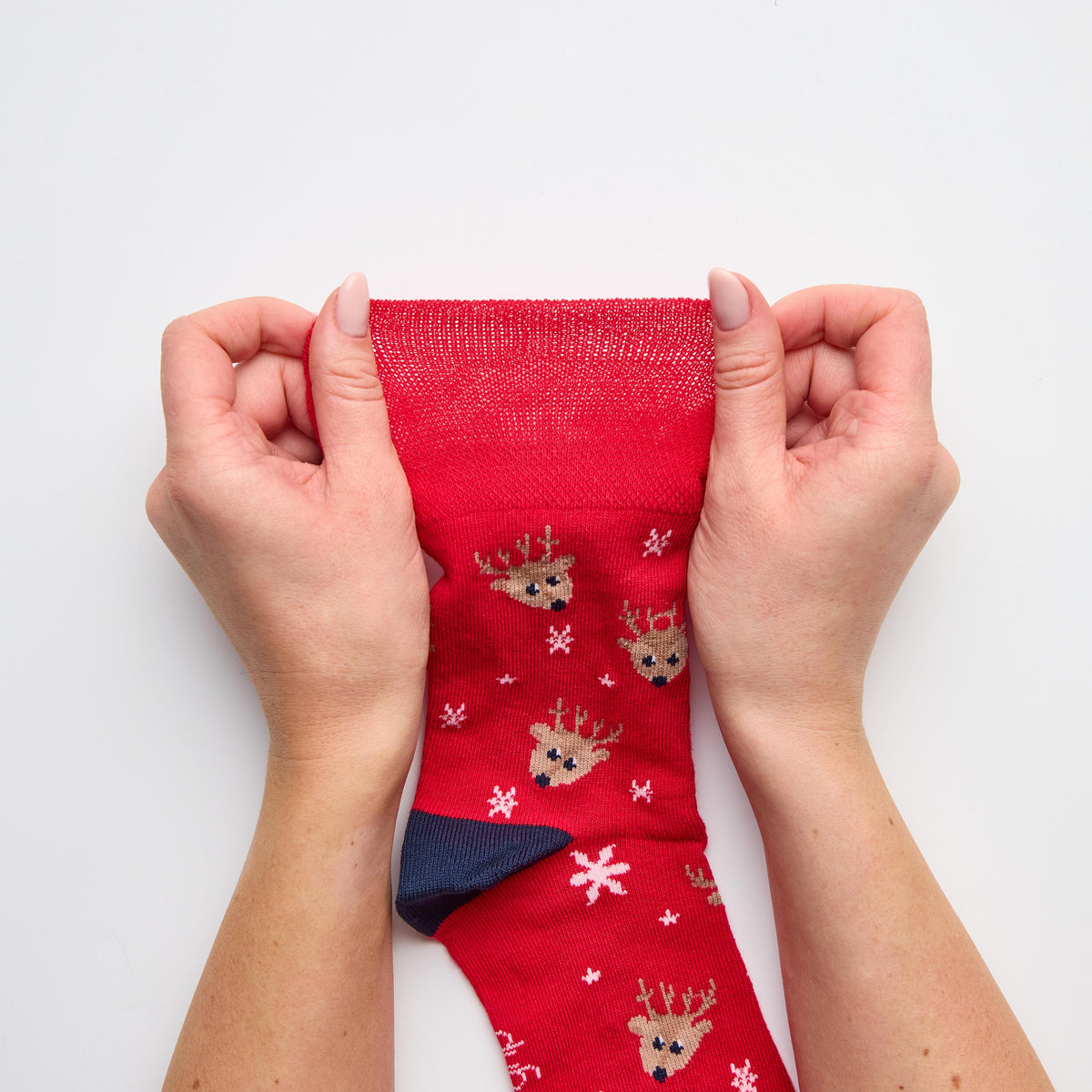 Lot de 3 paires de chaussettes de Noël amusantes pour femme - Motif renne