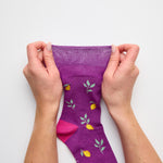 Charger l'image dans la galerie, Lot de 3 paires de chaussettes amusantes en coton pour femme - Fruits
