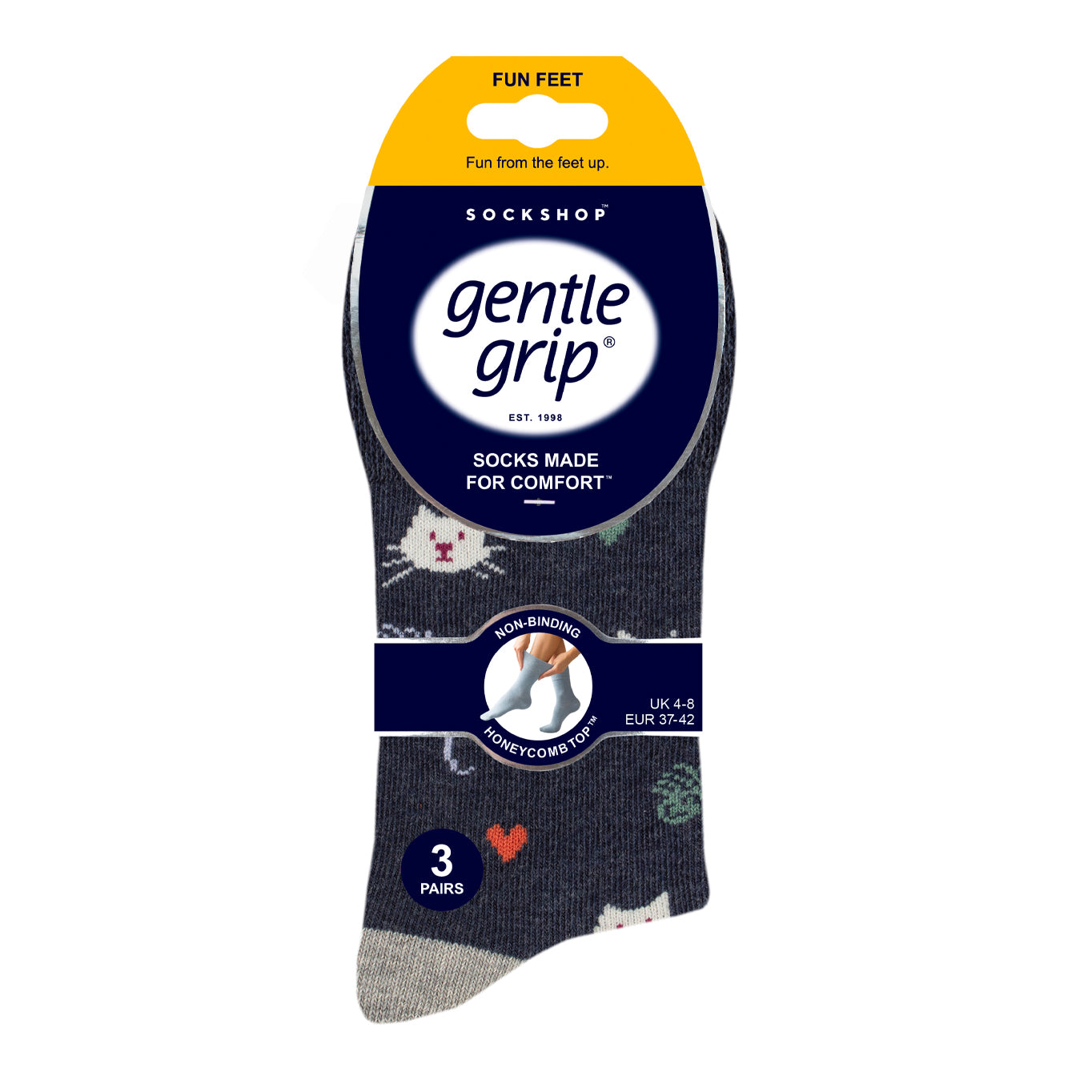 Lot de 3 paires de chaussettes amusantes en coton pour femme - Je suis une personne féline