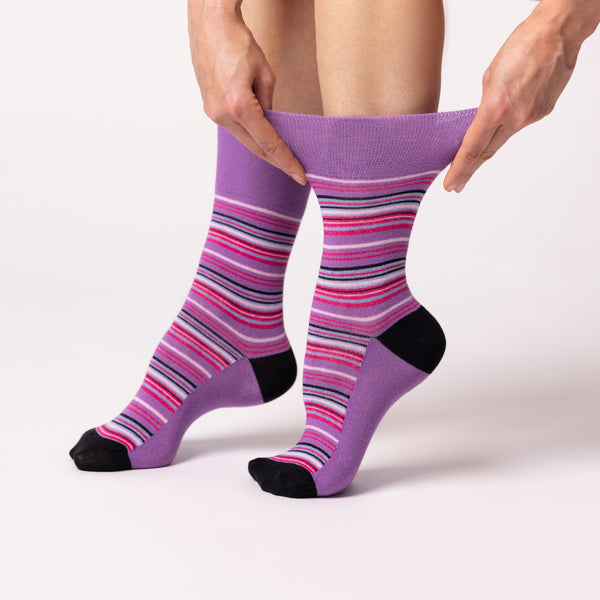 3 Pairs Ladies Cotton Socks - Sweetheart Black