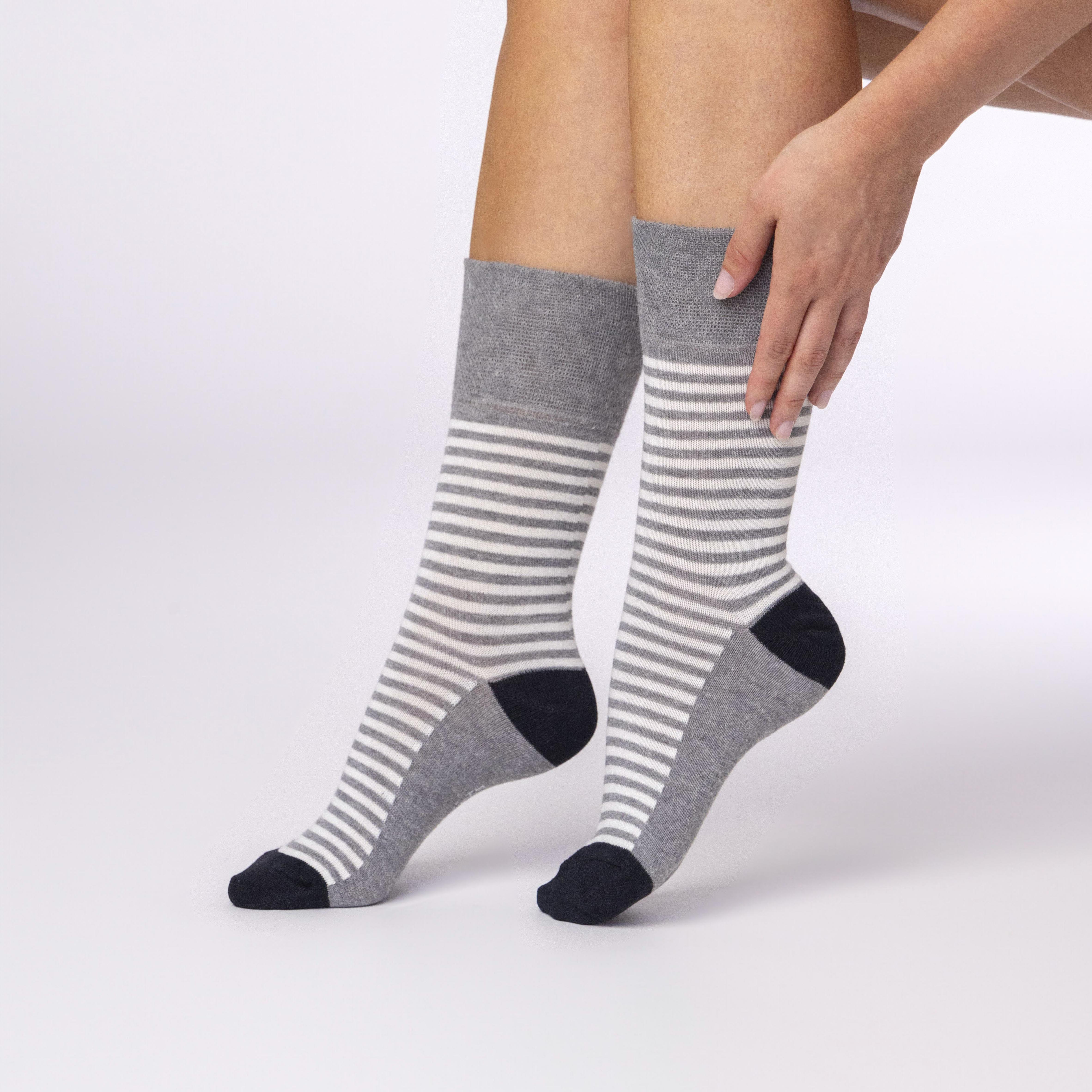 3 paires de chaussettes en coton pour femme - Monochrome