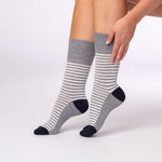 Charger l&#39;image dans la galerie, 3 paires de chaussettes en coton pour femme - Monochrome
