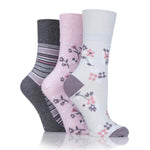 Charger l&#39;image dans la galerie, 3 paires de chaussettes en coton pour femme – Rose anglaise
