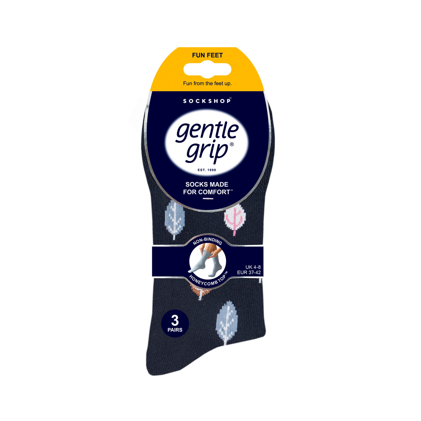 Lot de 3 paires de chaussettes amusantes en coton pour femme - Nature
