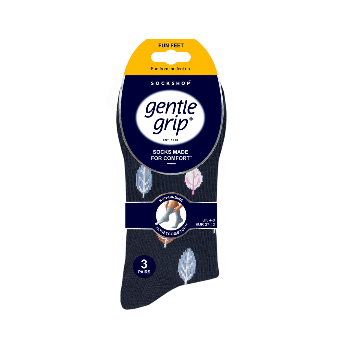 Lot de 3 paires de chaussettes amusantes en coton pour femme - Nature