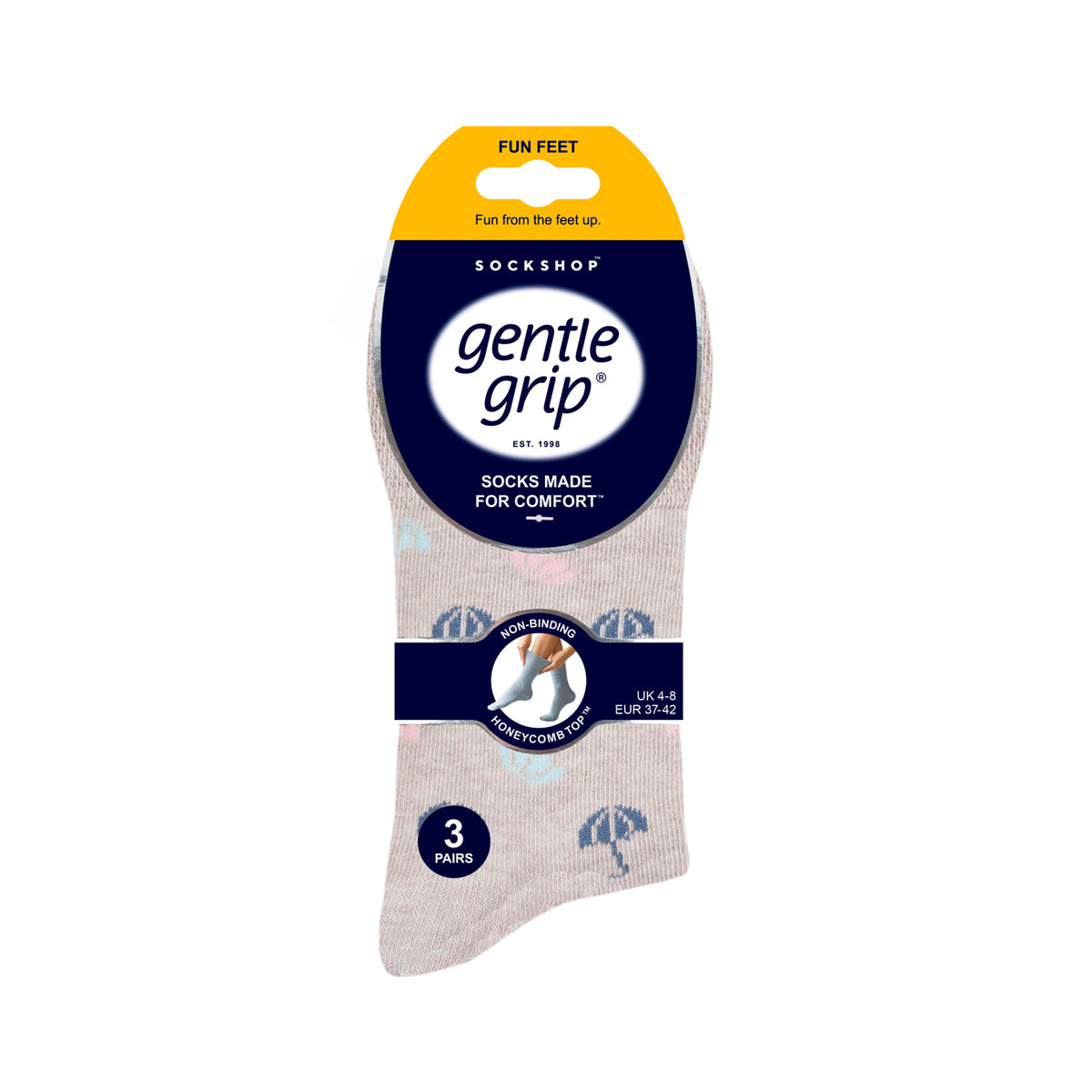 3 paires de chaussettes amusantes en coton pour femme - Jours de pluie