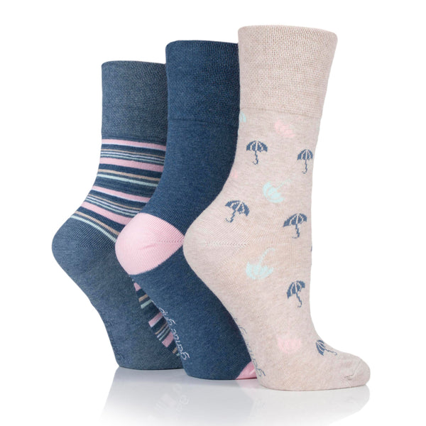3 paires de chaussettes amusantes en coton pour femme - Jours de pluie