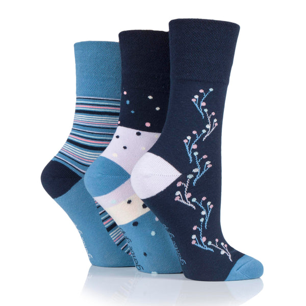 3 paires de chaussettes en coton pour femme - Bleu New Dawn