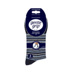 Charger l&#39;image dans la galerie, Lot de 3 paires de chaussettes City en coton à rayures variées pour femme - Bleu marine
