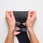 Charger l'image dans la galerie, Lot de 3 paires de chaussettes Highlands Argyle en coton pour femme - Noir
