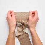 Charger l'image dans la galerie, Lot de 3 paires de chaussettes Highlands Argyle en coton pour femme - Marron
