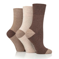 Lot de 3 paires de chaussettes à talons contrastés Seclude pour femme - Marron