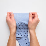 Charger l'image dans la galerie, Lot de 3 paires de chaussettes en coton à pois numériques pour femme - Bleu marine/denim
