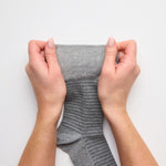 Load image into Gallery viewer, 3 Pairs Ladies Varsity Stripe Cotton Socks - Grey
