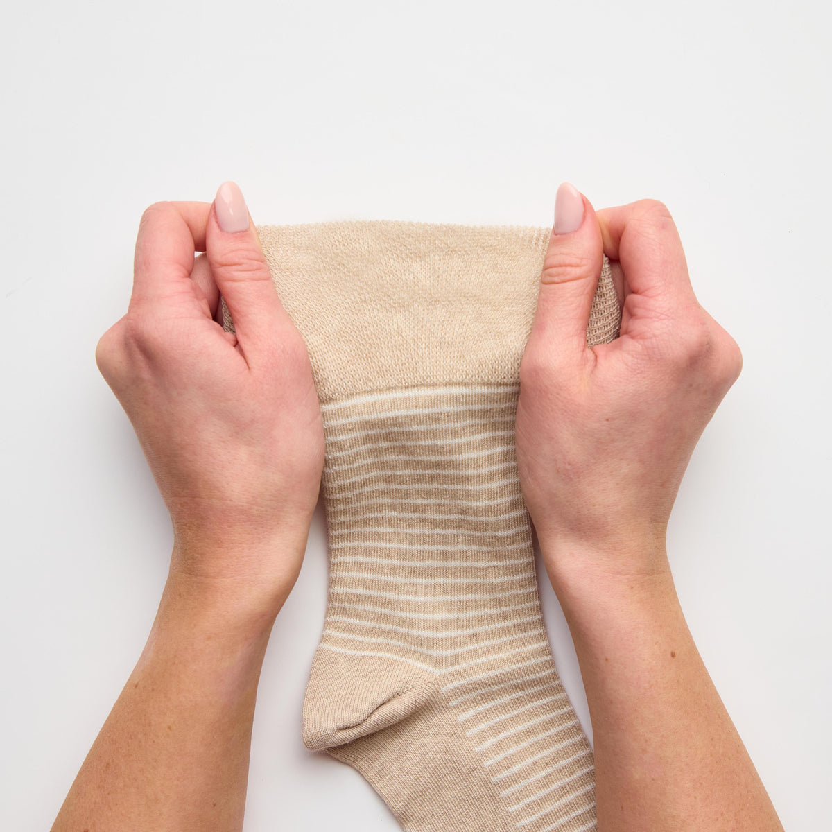 Lot de 3 paires de chaussettes en coton à rayures universitaires pour femme - Marron