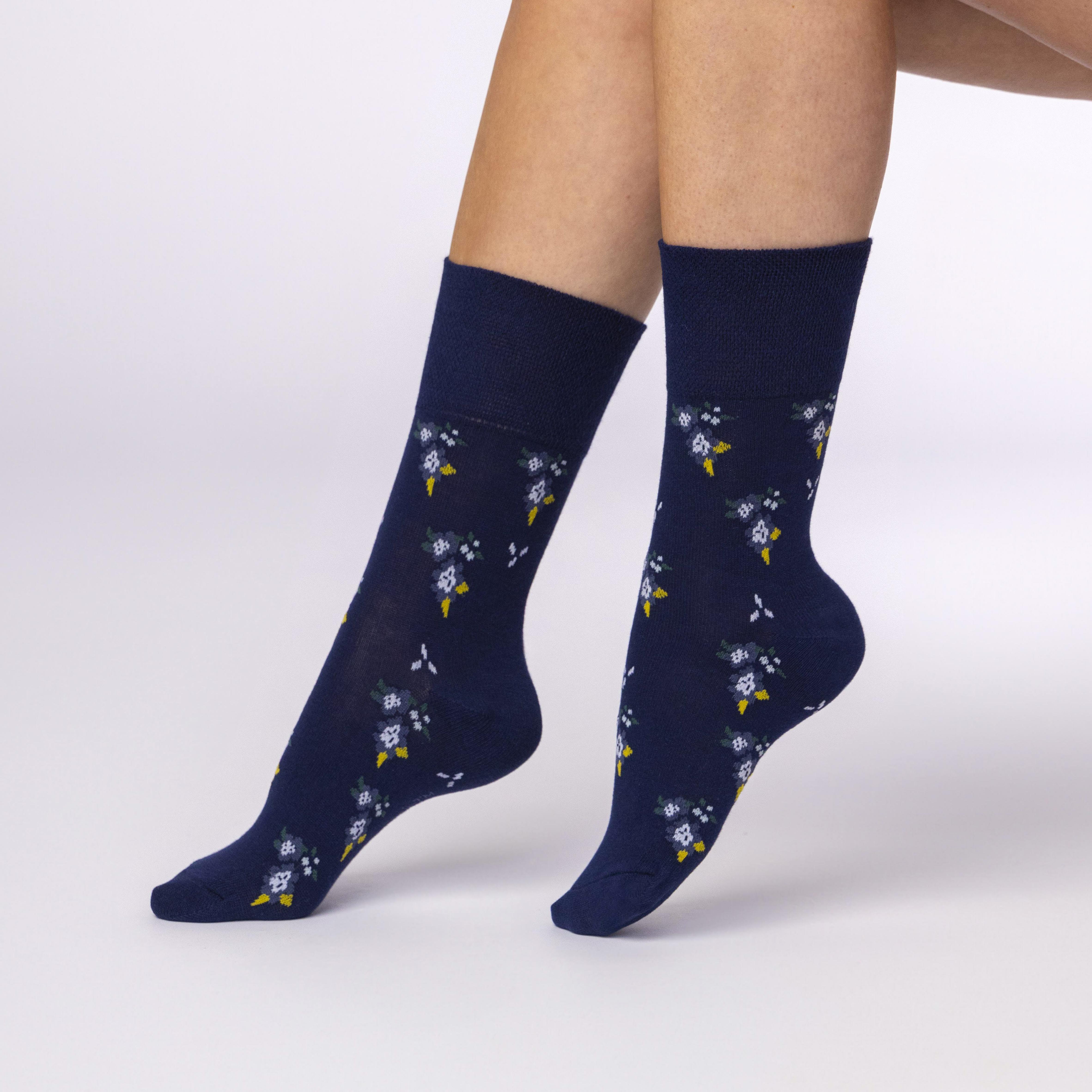 3 paires de chaussettes en coton pour femme – Floral Haven