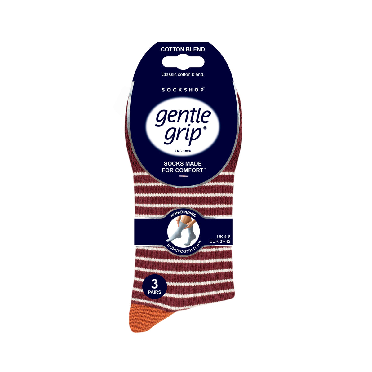 3 paires de chaussettes en coton pour femme - Rayures sédimentaires