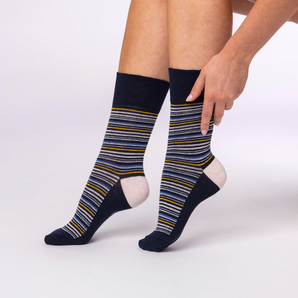 3 paires de chaussettes en coton pour femme - Motif floral