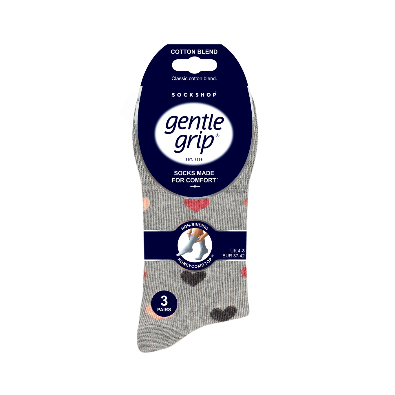 3 paires de chaussettes en coton pour femme - Reine de cœur