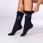 Load image into Gallery viewer, 3 Pairs Ladies Cotton Socks - Snowflake
