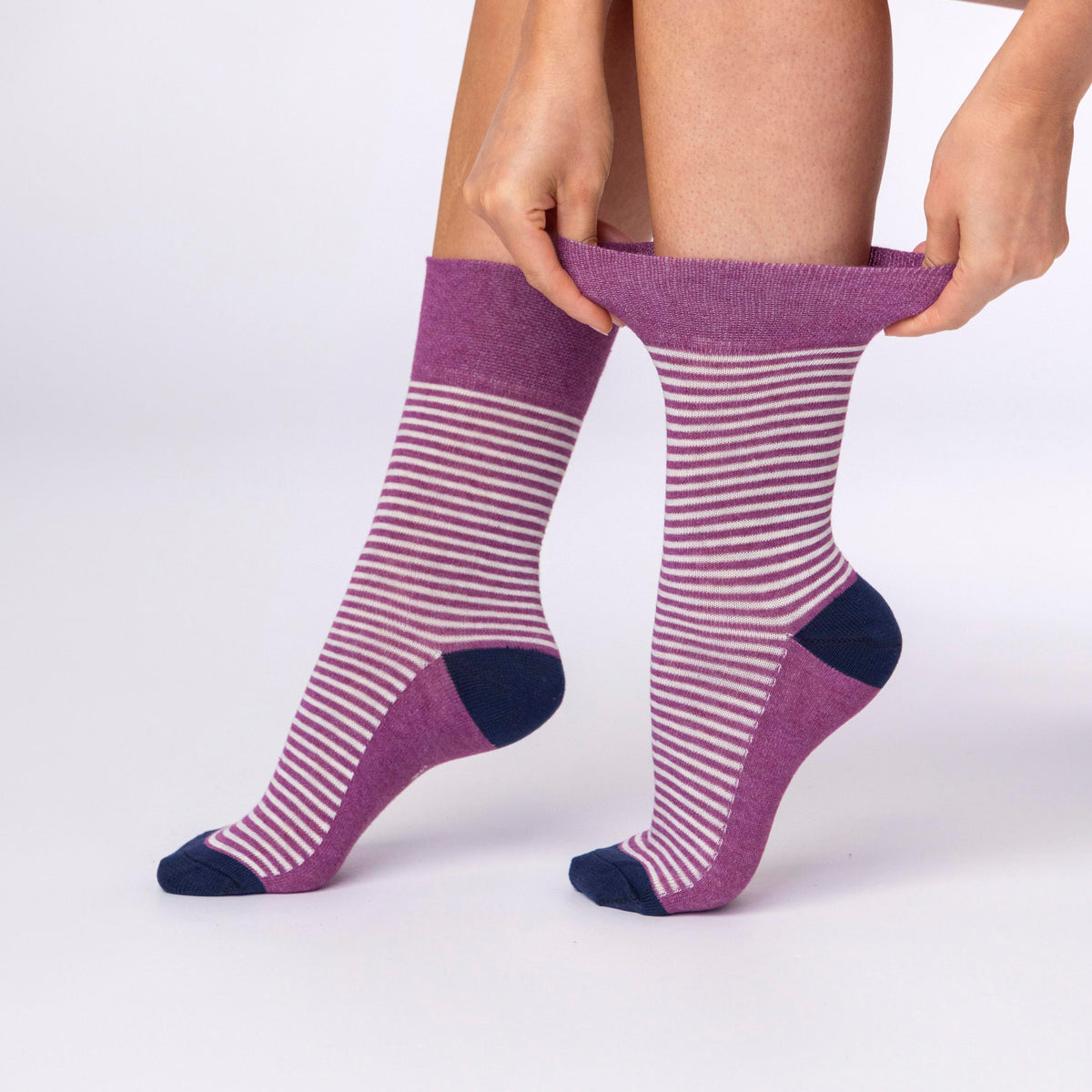 3 paires de chaussettes en coton pour femme - Rayures mixtes Embrace