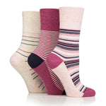 Charger l&#39;image dans la galerie, 3 paires de chaussettes en coton pour femme - Rayures mixtes Embrace
