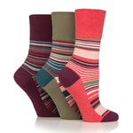 Charger l&#39;image dans la galerie, 3 paires de chaussettes en coton pour femme – Rayures sauvages
