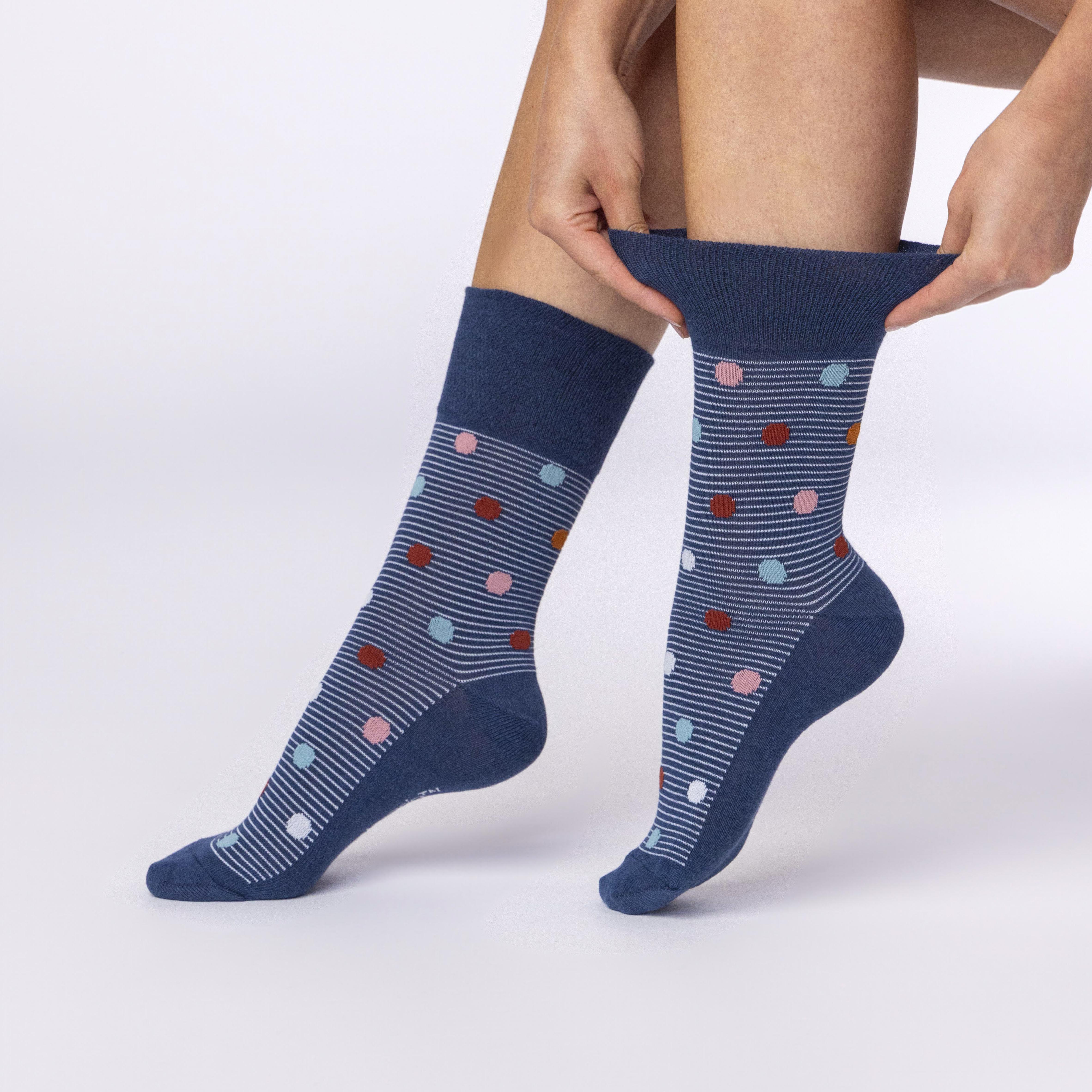 3 paires de chaussettes en coton pour femme - Heritage Spot/Stripe