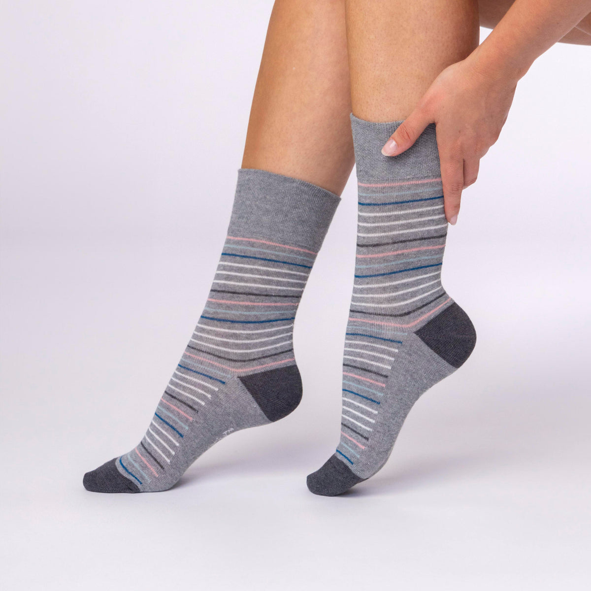 Lot de 3 paires de chaussettes en coton pour femme - Motif graphique affirmé