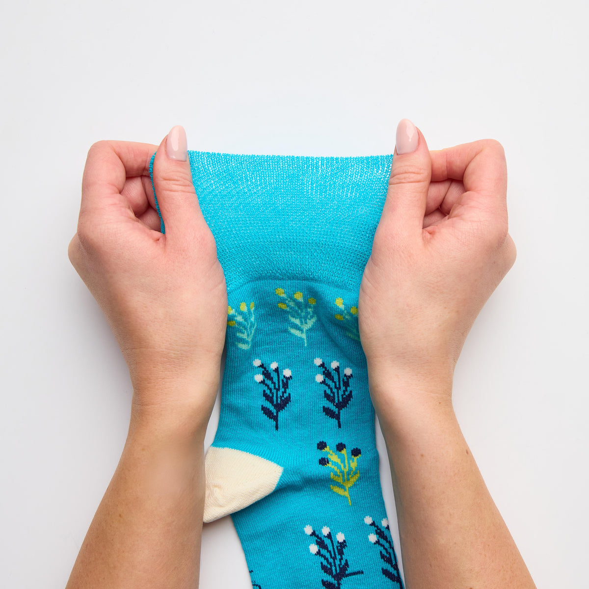 3 paires de chaussettes en coton pour femme - Motif floral bohème