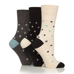 Charger l&#39;image dans la galerie, 3 paires de chaussettes en coton pour femme - Micro motif
