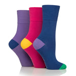 Charger l&#39;image dans la galerie, Lot de 3 paires de chaussettes en coton pour femme - Couleur éclatante
