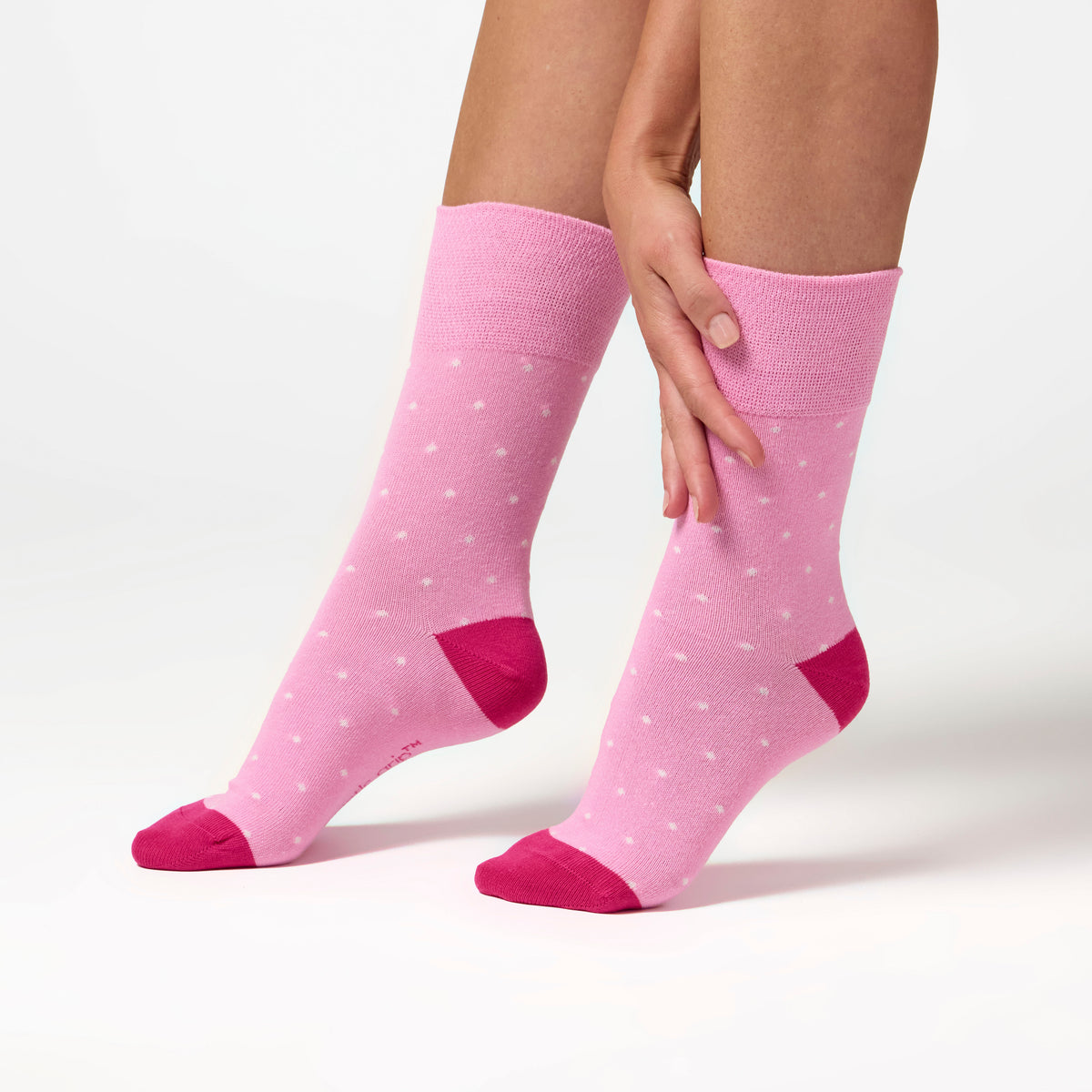 3 Pairs Ladies Cotton Socks - Micro Polka Dot
