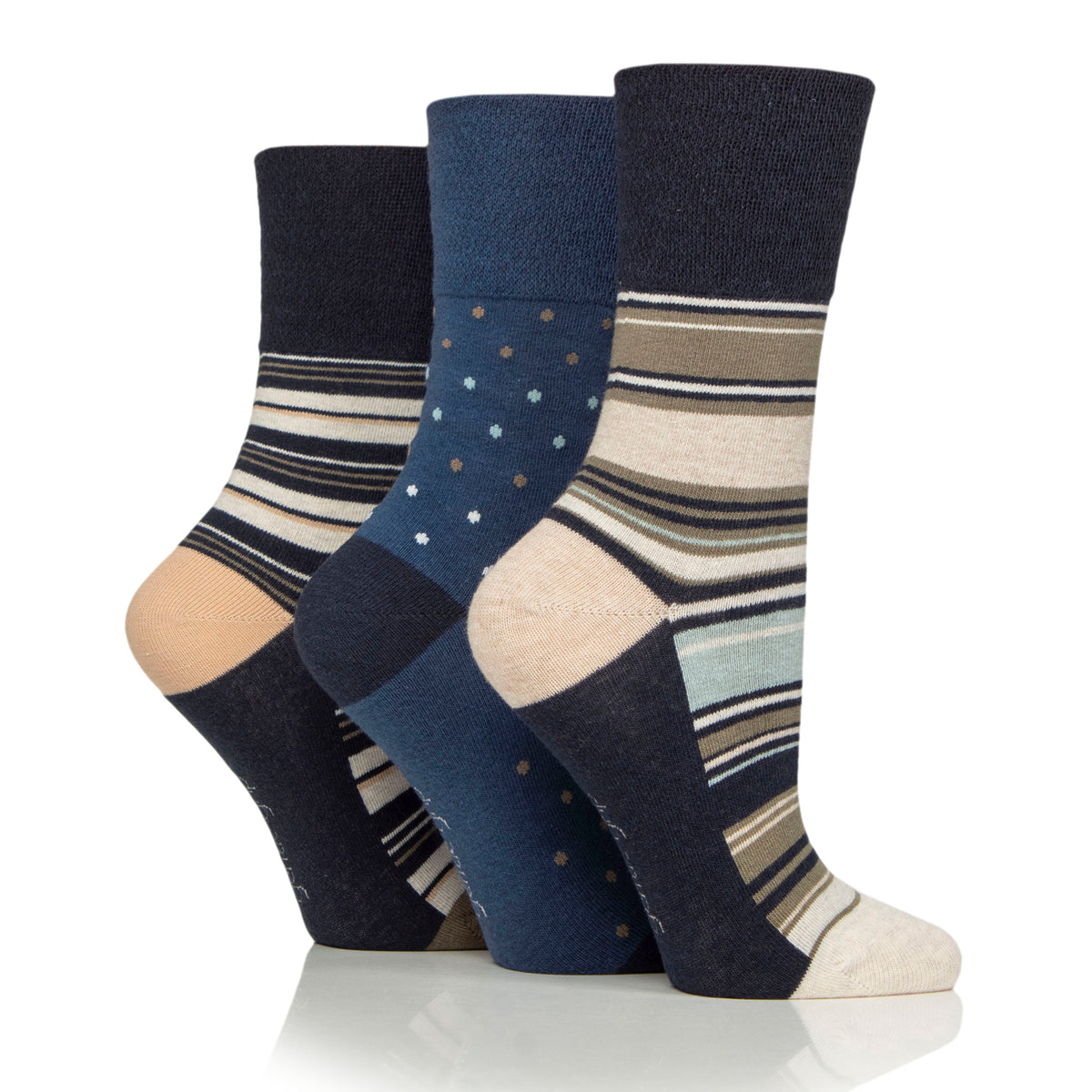3 Pairs Ladies Cotton Socks - Office Party