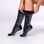 Load image into Gallery viewer, 3 Pairs Ladies Cotton Socks - Connie Spot/Stripe
