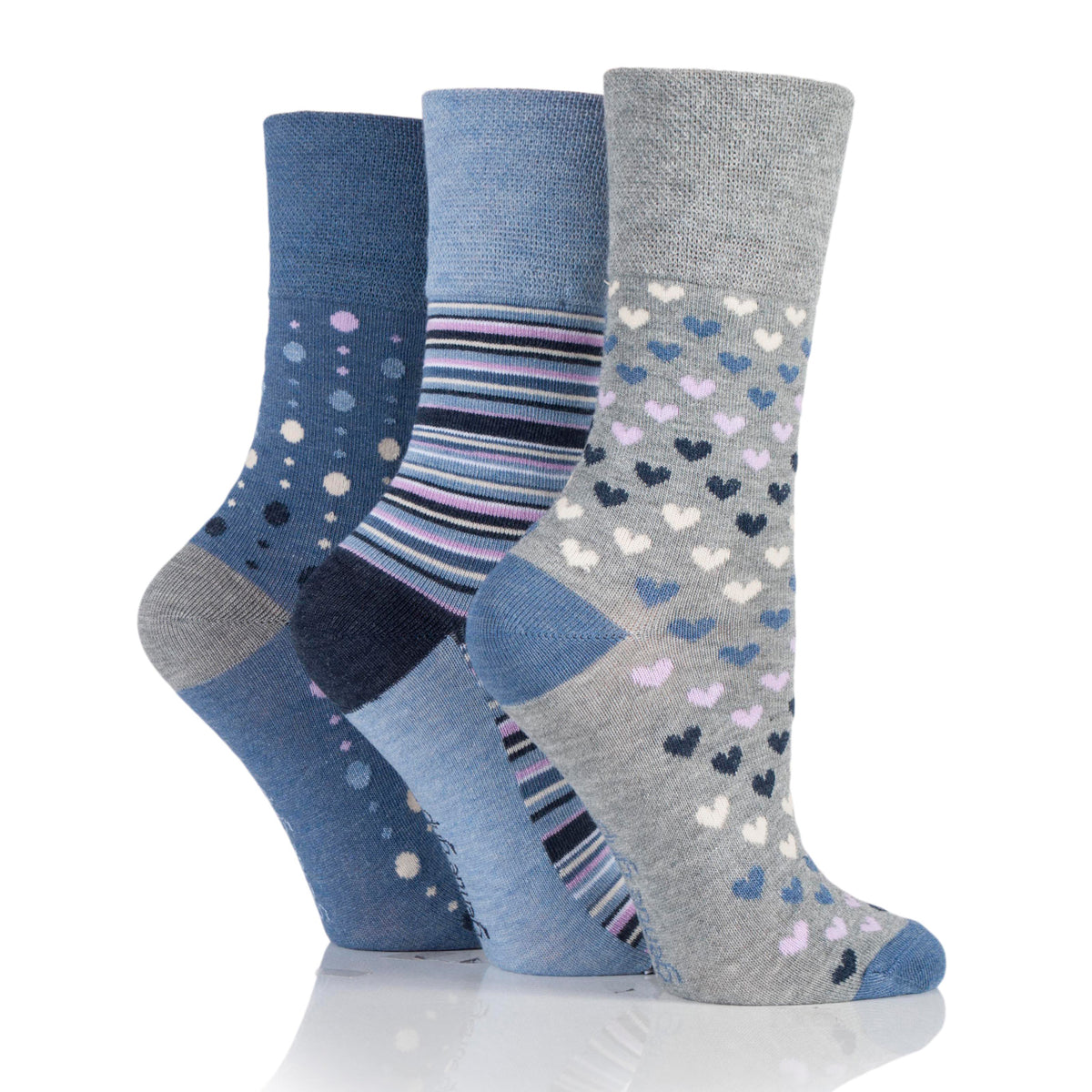 3 paires de chaussettes en bambou pour femme - Denim