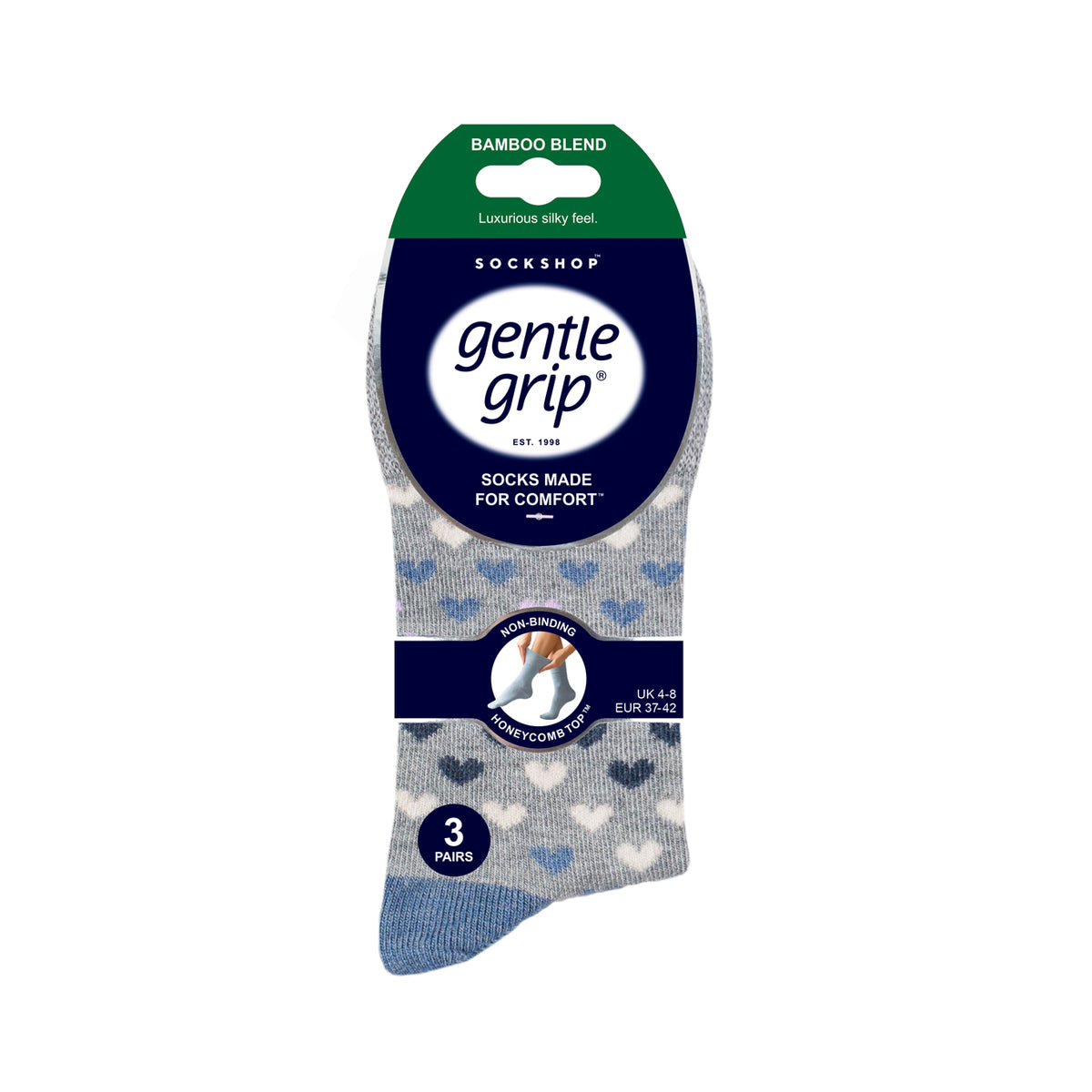 3 paires de chaussettes en bambou pour femme - Denim