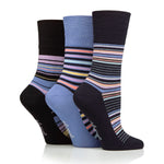 Load image into Gallery viewer, 3 Pairs Ladies Bamboo Socks - Stripey Array
