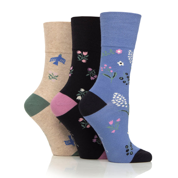3 paires de chaussettes en bambou pour femme - Botanical Bloom